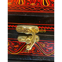 Rectangular Red And Black Naqshi Jewelry Box Boxes