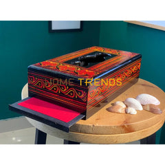 Red And Black Nakshi Tissue Box Boxes