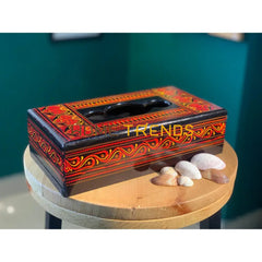 Red And Black Nakshi Tissue Box Boxes