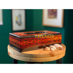 Red And Black Nakshi Tissue Box Boxes