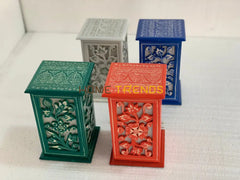 Red And White Flower Wooden Lamp Lamps