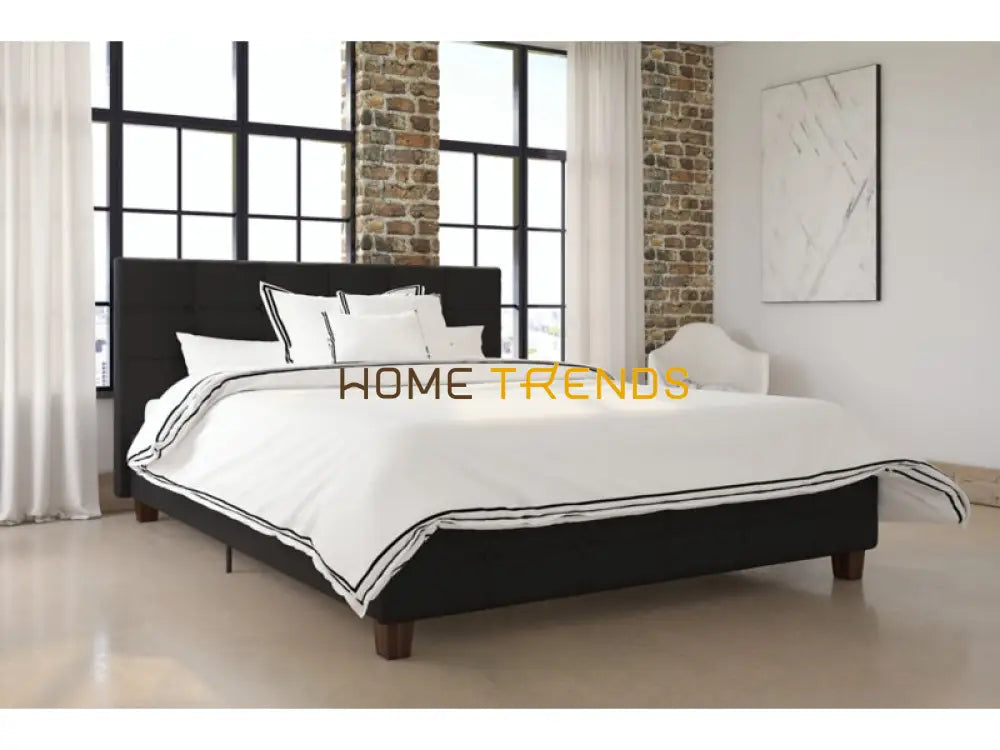 Rose Linen Upholstered Bed