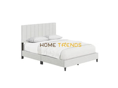 Rumer Upholstered Beige Linen Platform Bed