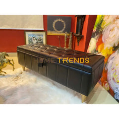 Saddlers Black Storage Bench Benches & Stools