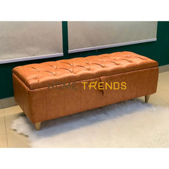 Saddlers Black Storage Bench Benches & Stools