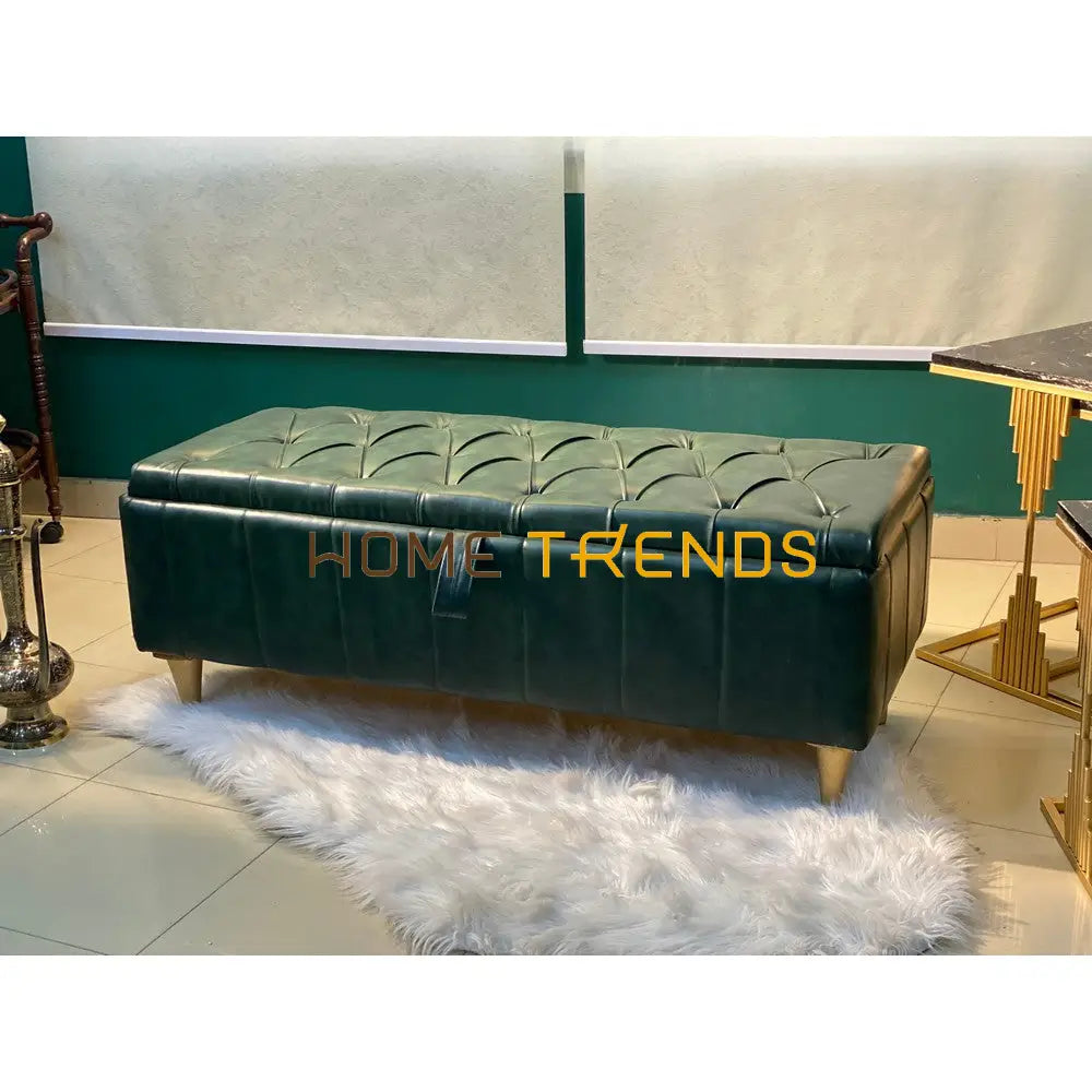 Saddlers Brown Storage Bench Green Benches & Stools