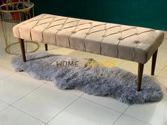 Sleeky Golden Velvet Bench Benches & Stools