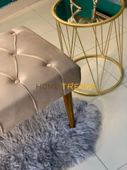 Sleeky Golden Velvet Bench Benches & Stools