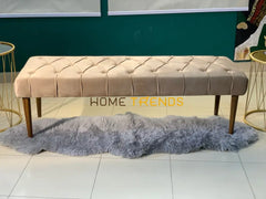 Sleeky Golden Velvet Bench Benches & Stools