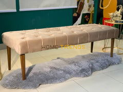 Sleeky Golden Velvet Bench Benches & Stools