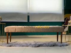 Sleeky Golden Velvet Bench Benches & Stools