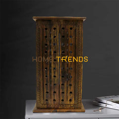 Small Brown Floral Design Table Lamp Lamps