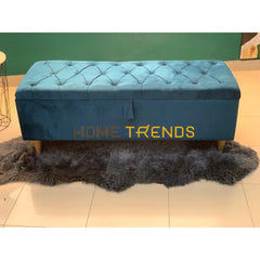 Sophie Grey Storage Bench Blue Benches & Stools