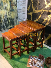 Streak Wooden Paisley Nesting Table Set Of 4 Tables