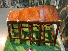 Streak Wooden Paisley Nesting Table Set Of 4 Tables