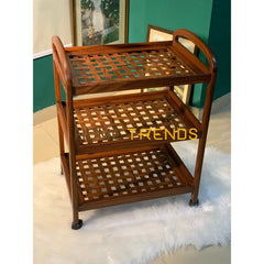 Tia Mesh 3 Tier Tea Trolley