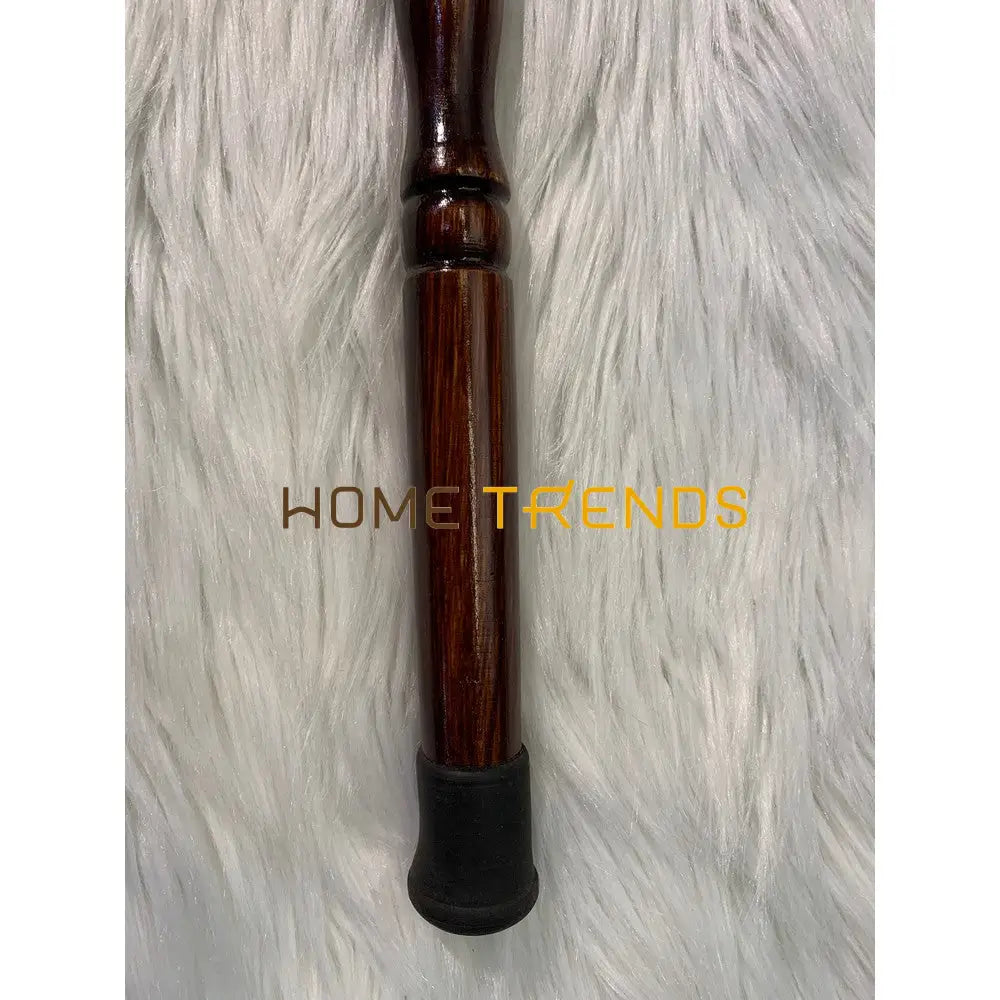 Traditional Silver Joint Dark Brown Khundi / Walking Stick Miscellaneous Decor
