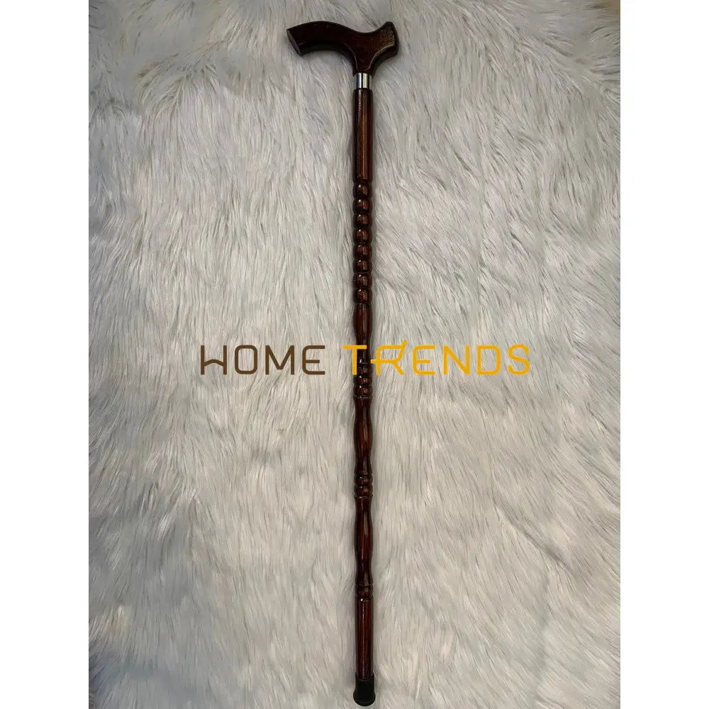 Traditional Silver Joint Dark Brown Khundi / Walking Stick Miscellaneous Decor