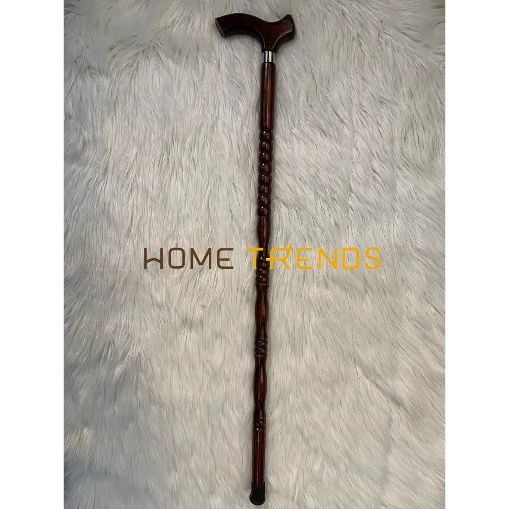 Traditional Silver Joint Dark Brown Khundi / Walking Stick Miscellaneous Decor