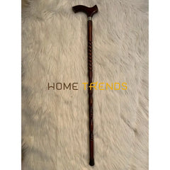 Traditional Silver Joint Dark Brown Khundi / Walking Stick Miscellaneous Decor