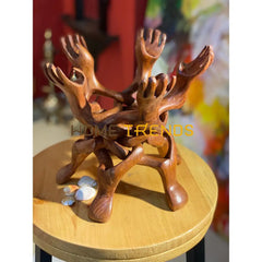 Traditional Small Brown Hand Style Stand Sculptures & Monuments