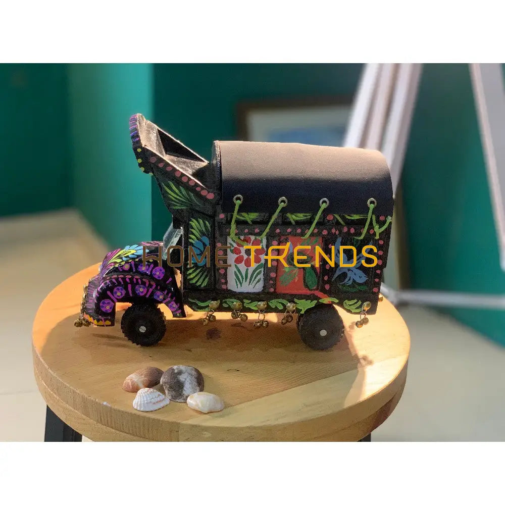 Traditional Style Black And Purple Truck Model Sculptures & Monuments