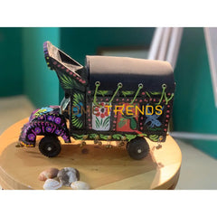 Traditional Style Black And Purple Truck Model Sculptures & Monuments