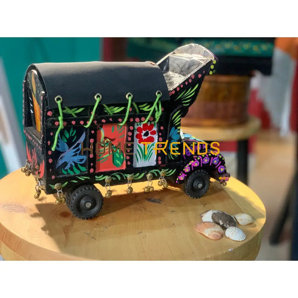 Traditional Style Black And Purple Truck Model Sculptures & Monuments