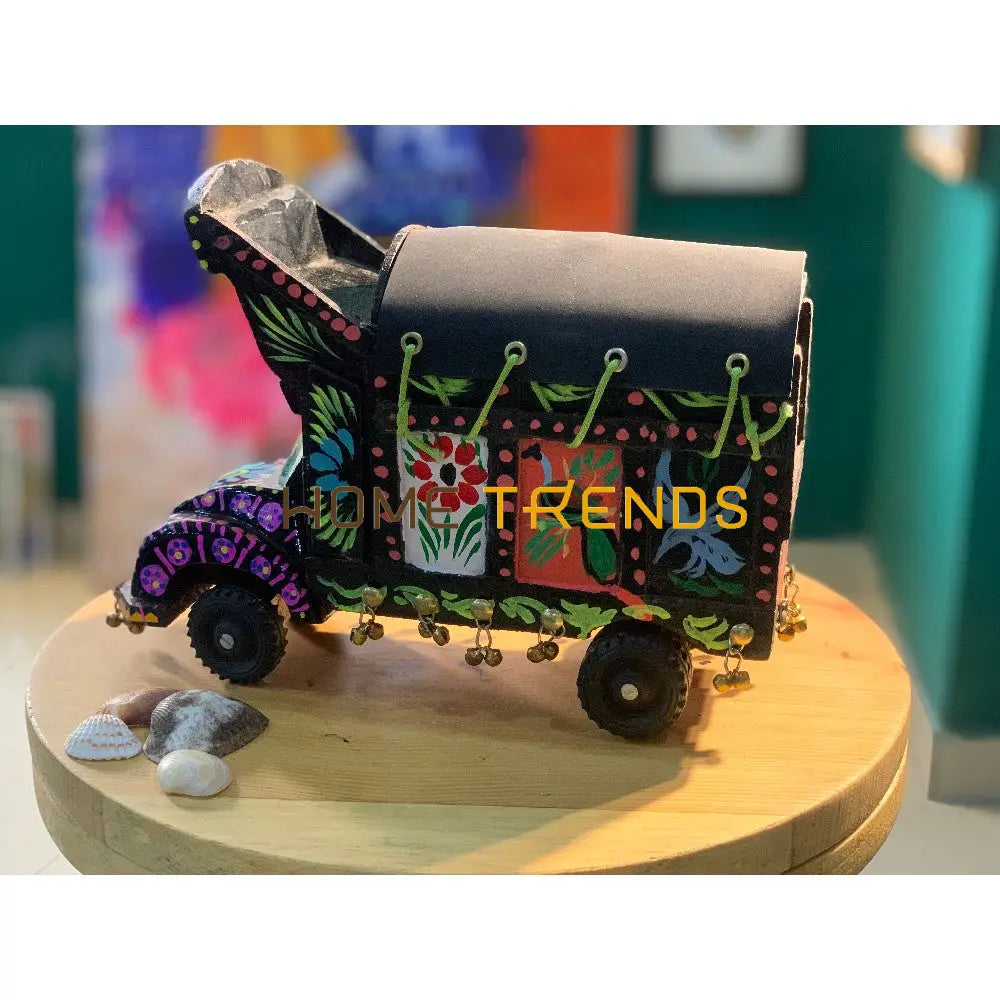 Traditional Style Black And Purple Truck Model Sculptures & Monuments