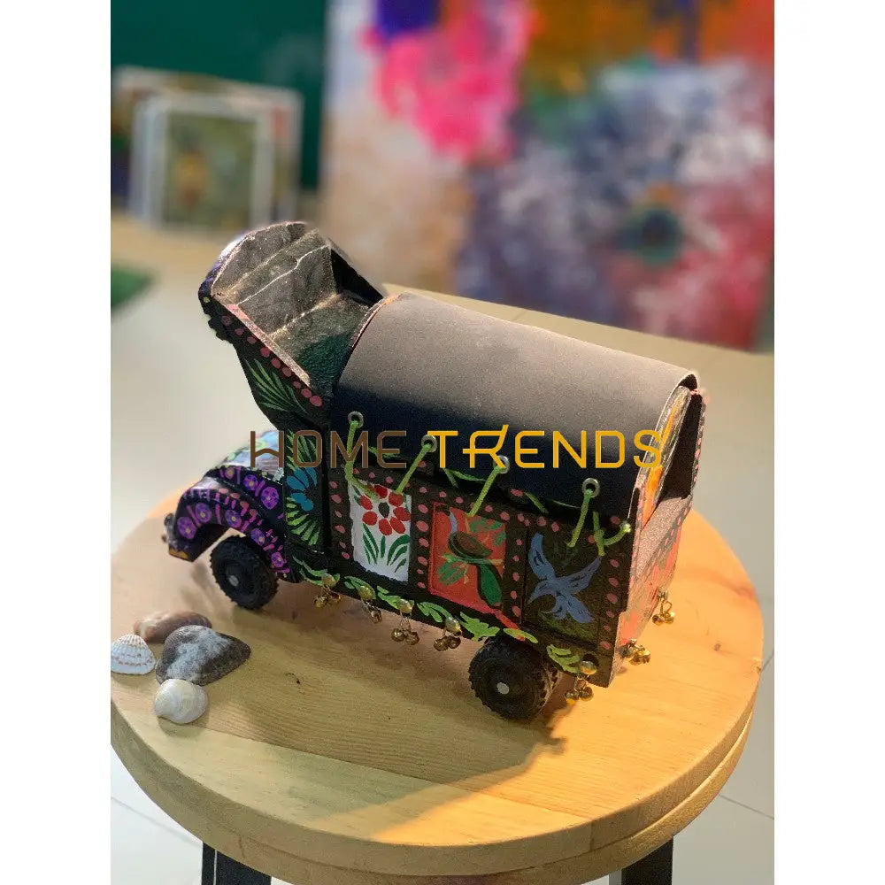 Traditional Style Black And Purple Truck Model Sculptures & Monuments