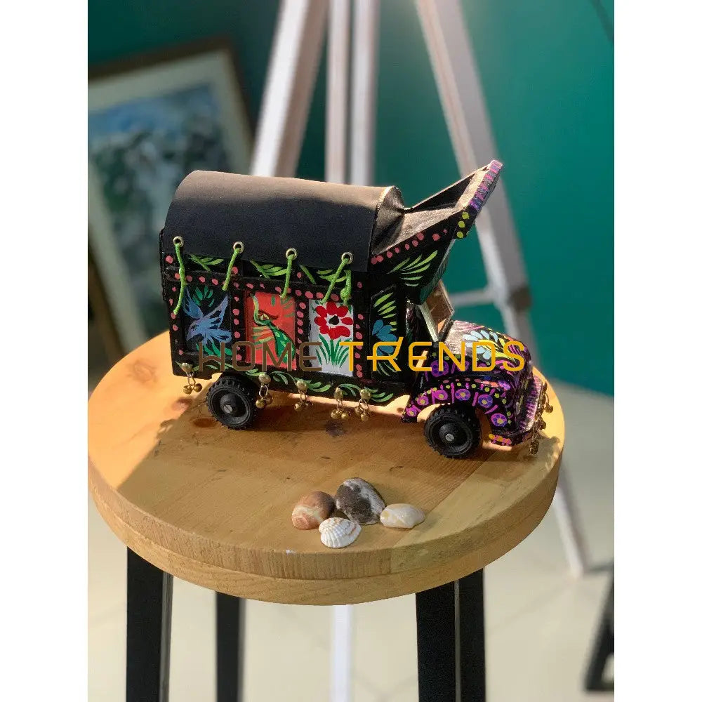 Traditional Style Black And Purple Truck Model Sculptures & Monuments