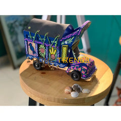Traditional Style Blue Truck Model Sculptures & Monuments