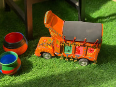 Traditional Style Orange Truck Model Sculptures & Monuments