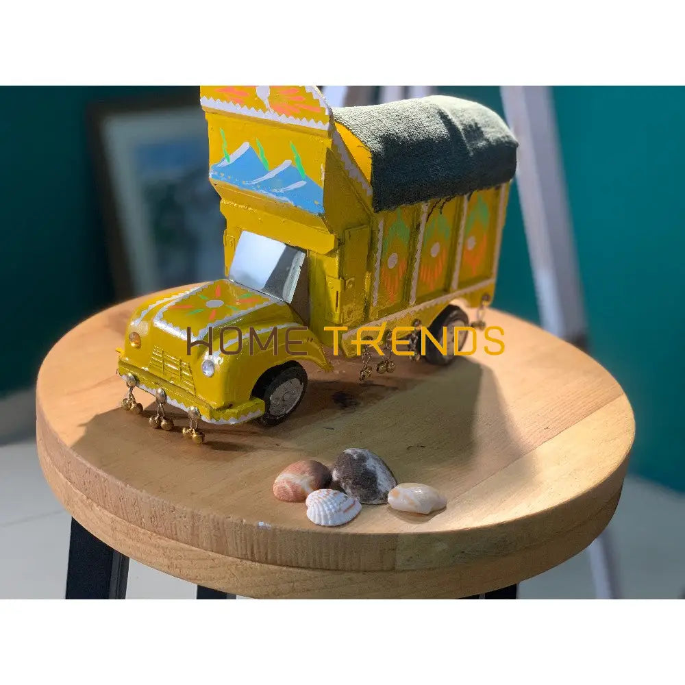 Traditional Style Yellow Small Truck Model Sculptures & Monuments