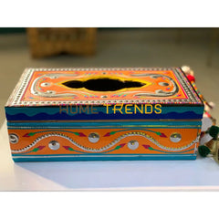 Truck Art Inspired Orange Jewelry Box Tissue Boxes