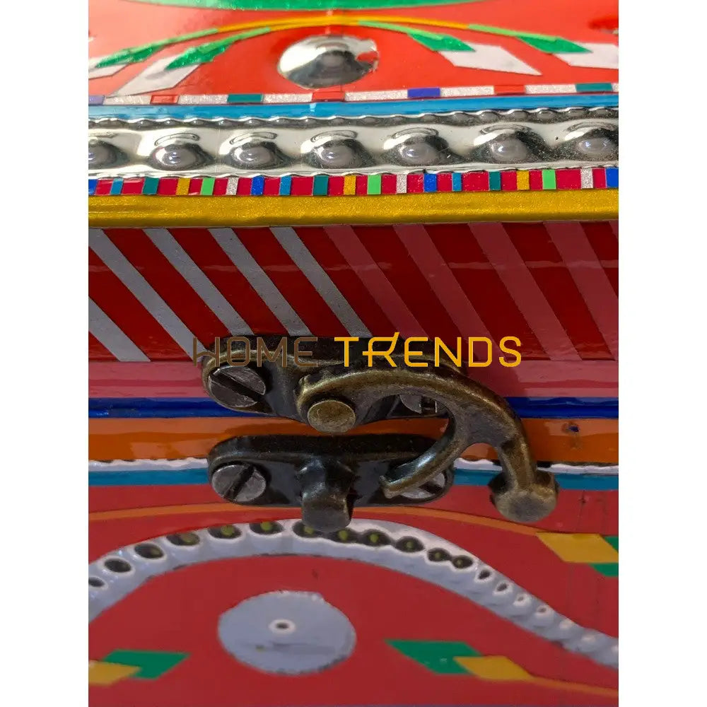 Truck Art Inspired Red Jewelry Box Tissue Boxes