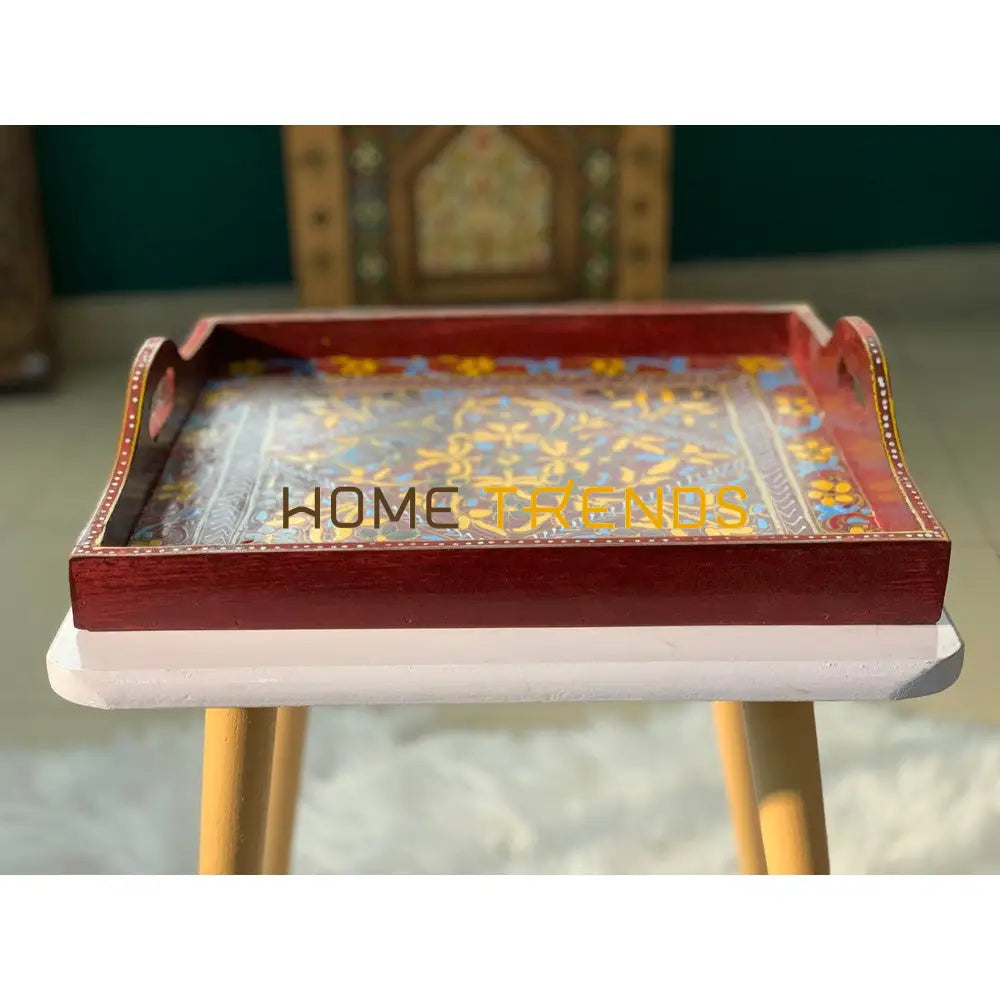 Truck Art Inspired Red Tray Serving Trays