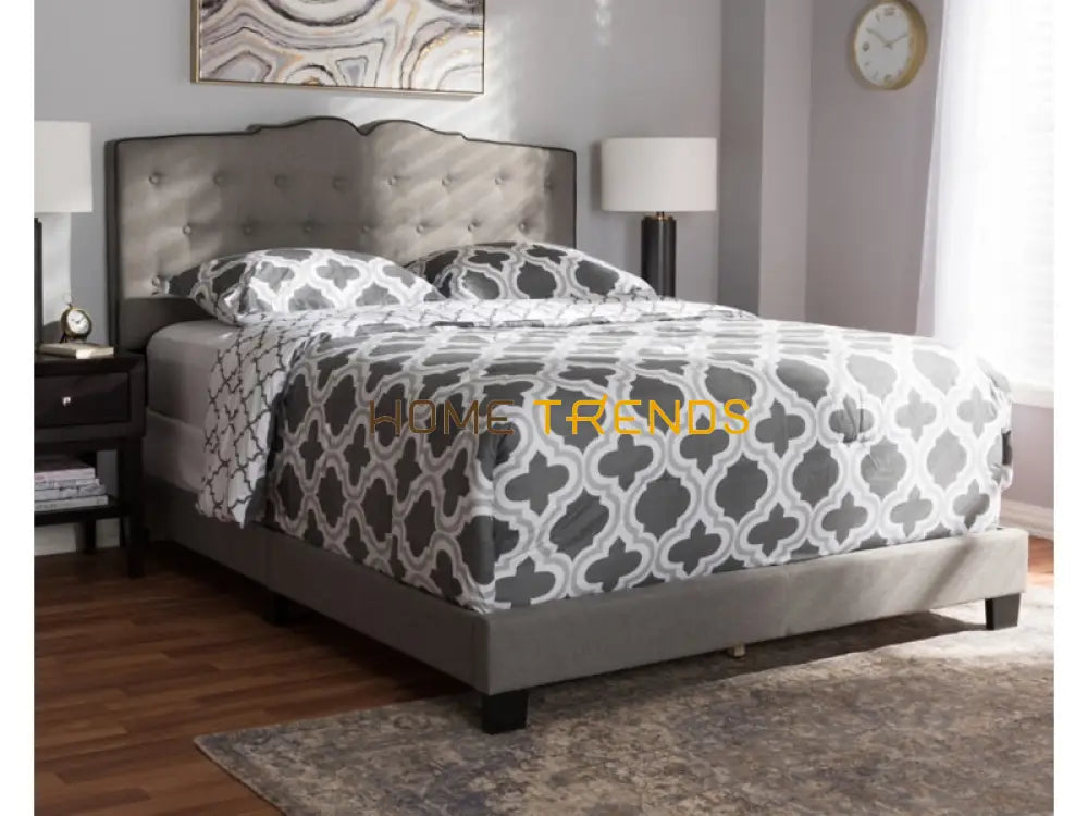 Vivienne Gray Upholstered Bed