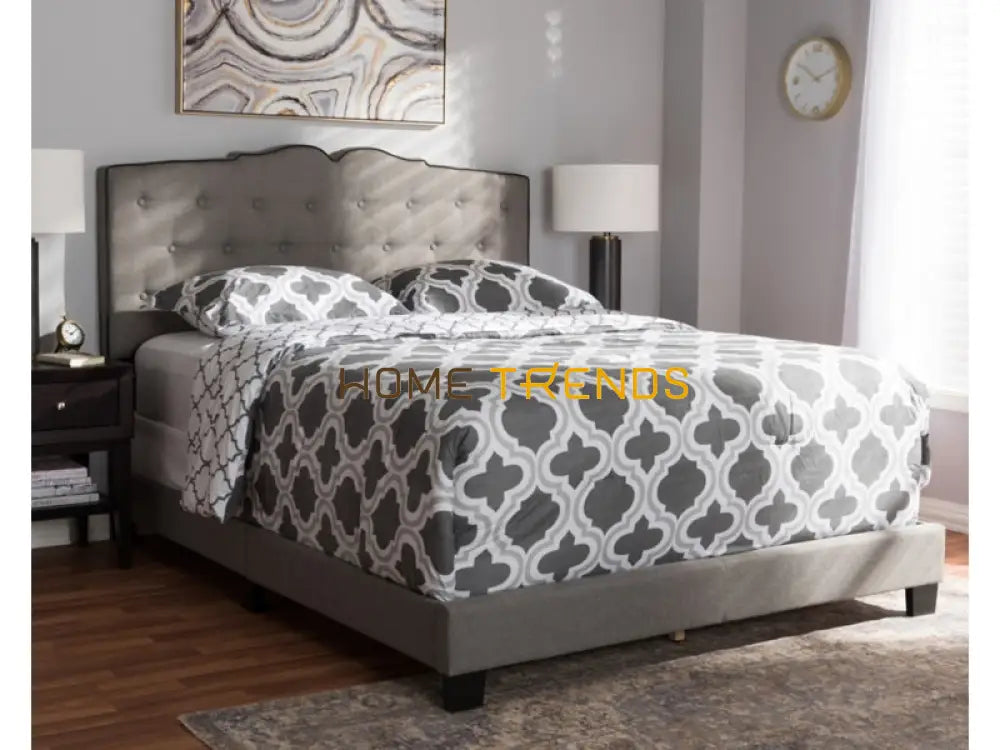 Vivienne Gray Upholstered Bed