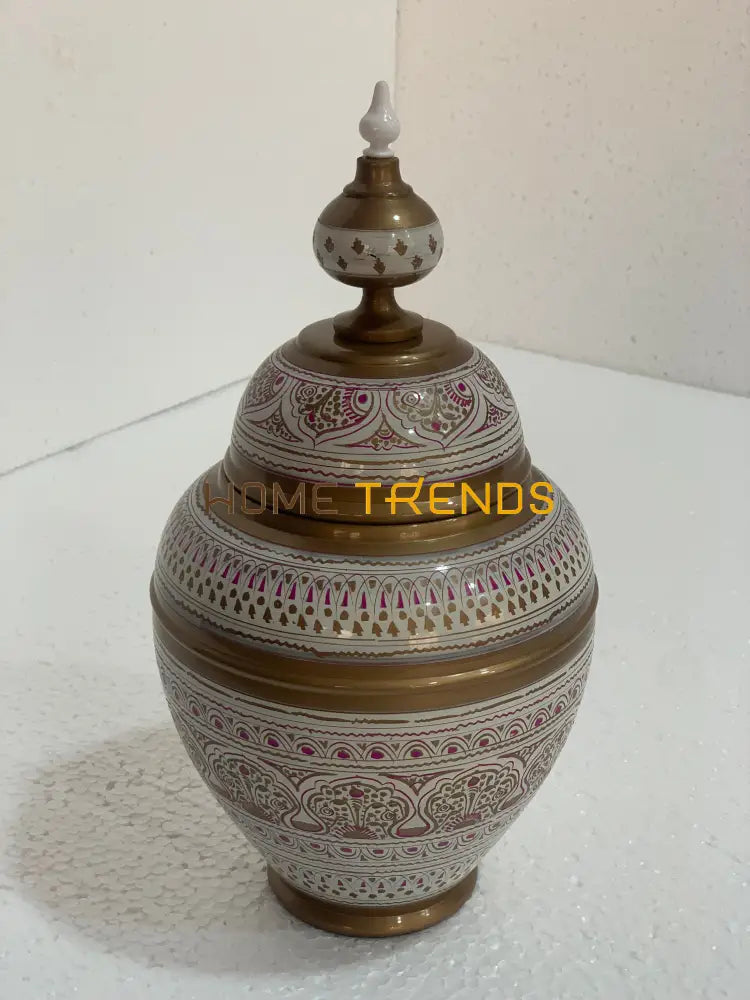 White And Pink Minaret Style Candy Jar Jars