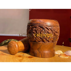Wooden Floral Design Brown Langri Miscellaneous Decor