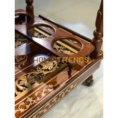 Xavier Hand Carved Tea Trolley
